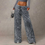 Women's Elastic Waist Straight-Leg Trousers
