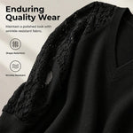Women's Lace Detail V Neck Knit Top