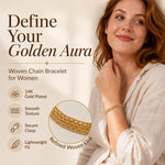 Women's Wide Woven Statement Bracelet