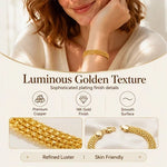 Women's Wide Woven Statement Bracelet