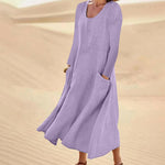 Colette™ | Long Sleeve Plain Dress For Women