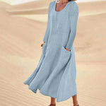 Colette™ | Long Sleeve Plain Dress For Women