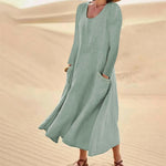 Colette™ | Long Sleeve Plain Dress For Women