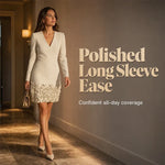 Women's Rose Hem V-Neck Midi Dress