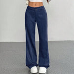 Women's Pinstripe Flared Trousers