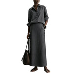 Women's Relaxed Shirt & Maxi Skirt Set