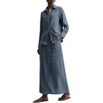 Women's Relaxed Shirt & Maxi Skirt Set