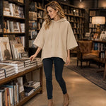 Women's Wide-Sleeve Hooded Top