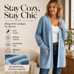 Women's Textured Button Front Cardigan