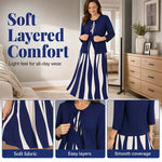 Women's Geometric Maxi Dress & Longline Layer Set