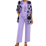 Women's Printed Three Piece Outfit Set