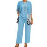 Women's Printed Three Piece Outfit Set