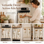 Rustic Kitchen Oven Skirt with Pockets