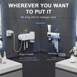 Wall-Mounted Toothbrush Storage Station