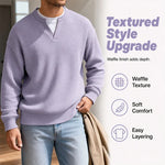 Men's Layered Waffle Long Sleeve Top