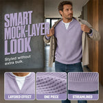 Men's Layered Waffle Long Sleeve Top
