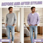 Men's Layered Waffle Long Sleeve Top