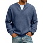 Men's Layered Waffle Long Sleeve Top
