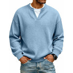 Men's Layered Waffle Long Sleeve Top