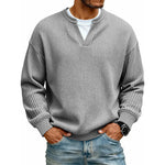 Men's Layered Waffle Long Sleeve Top