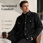 Men's Checkerboard Suede Look Jacket