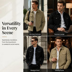 Men's Checkerboard Suede Look Jacket
