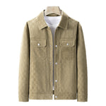 Men's Checkerboard Suede Look Jacket