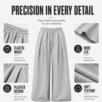 Women's Pleated Wide Leg Casual Trousers