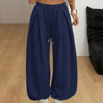Women's Pleated Wide Leg Casual Trousers
