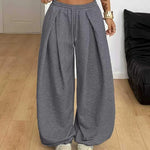 Women's Pleated Wide Leg Casual Trousers