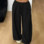 Women's Pleated Wide Leg Casual Trousers