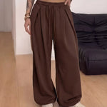 Women's Pleated Wide Leg Casual Trousers