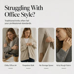 Women's Open Front Knit Lapel Cardigan