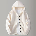 Men's Textured Hooded Knit Cardigan