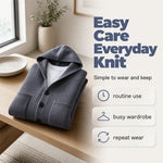 Men's Textured Hooded Knit Cardigan