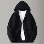 Men's Textured Hooded Knit Cardigan