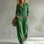 Women's Wide Leg Cargo Jumpsuit