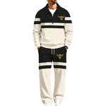 Men's Printed Half Zip Tracksuit Set