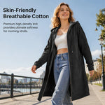 Women's Mid Length Hooded Cardigan Jacket