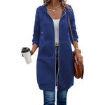 Women's Mid Length Hooded Cardigan Jacket
