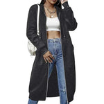 Women's Mid Length Hooded Cardigan Jacket