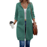 Women's Mid Length Hooded Cardigan Jacket