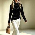 Women's Relaxed Turtleneck Long Sleeve Top