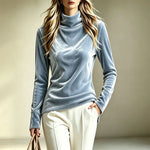 Women's Relaxed Turtleneck Long Sleeve Top