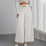 Women's Smocked Waist Wide Leg Trousers