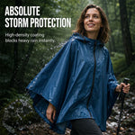 Lightweight Hooded Rain Poncho