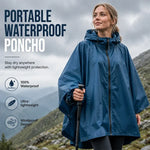 Lightweight Hooded Rain Poncho