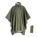 Lightweight Hooded Rain Poncho