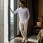 Men's Button Neck Long Sleeve Top