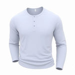 Men's Button Neck Long Sleeve Top